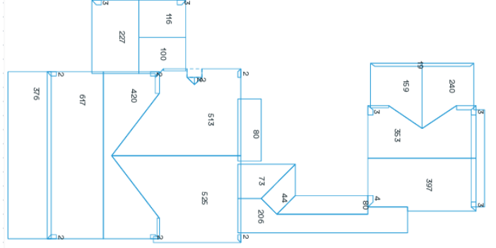 Roofr roof diagram / measurement image